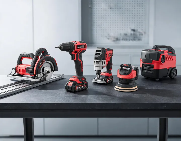 Festool product lineup with cordless tools