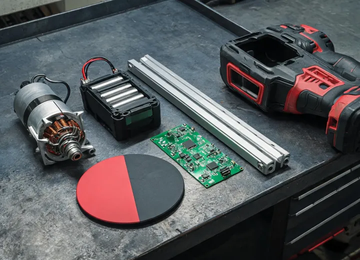 Festool brushless motor and battery technology bench